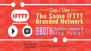 Can I Use The Same IFTTT Branded Network For Both YouTube Videos And Blog Posts?