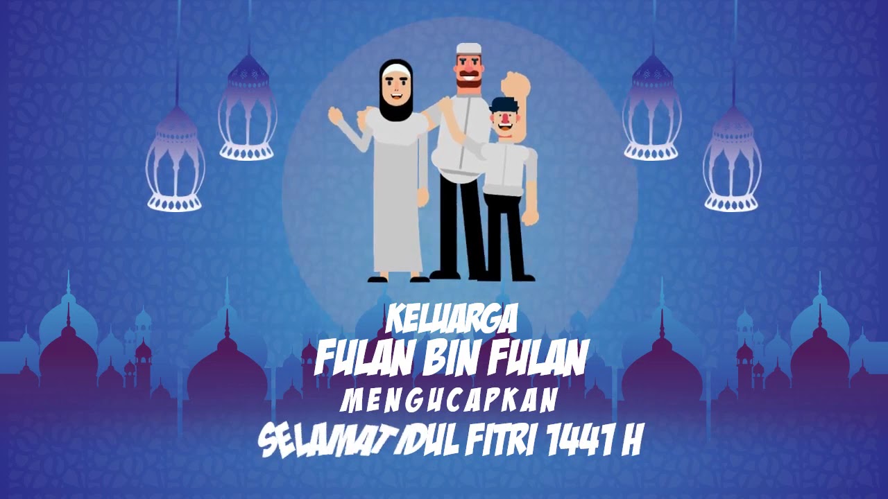  Contoh  Video Animasi  Ucapan Selamat Idul Fitri  Lebaran  