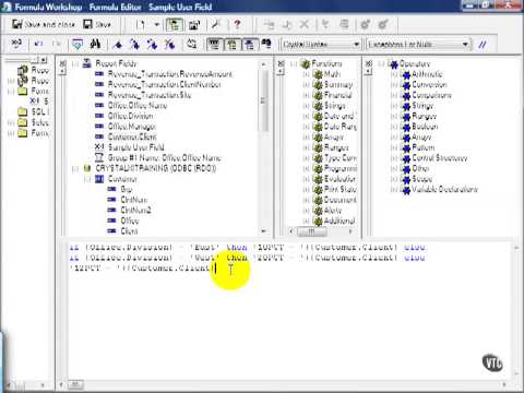66 Crystal ReportsXI  Filtering Data    Filters   Database vs  User Fields