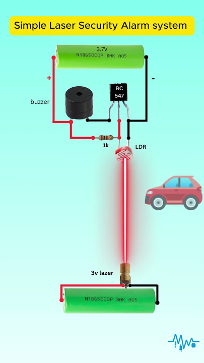 Laser Security System Using LDR and BC547 Transistor #security