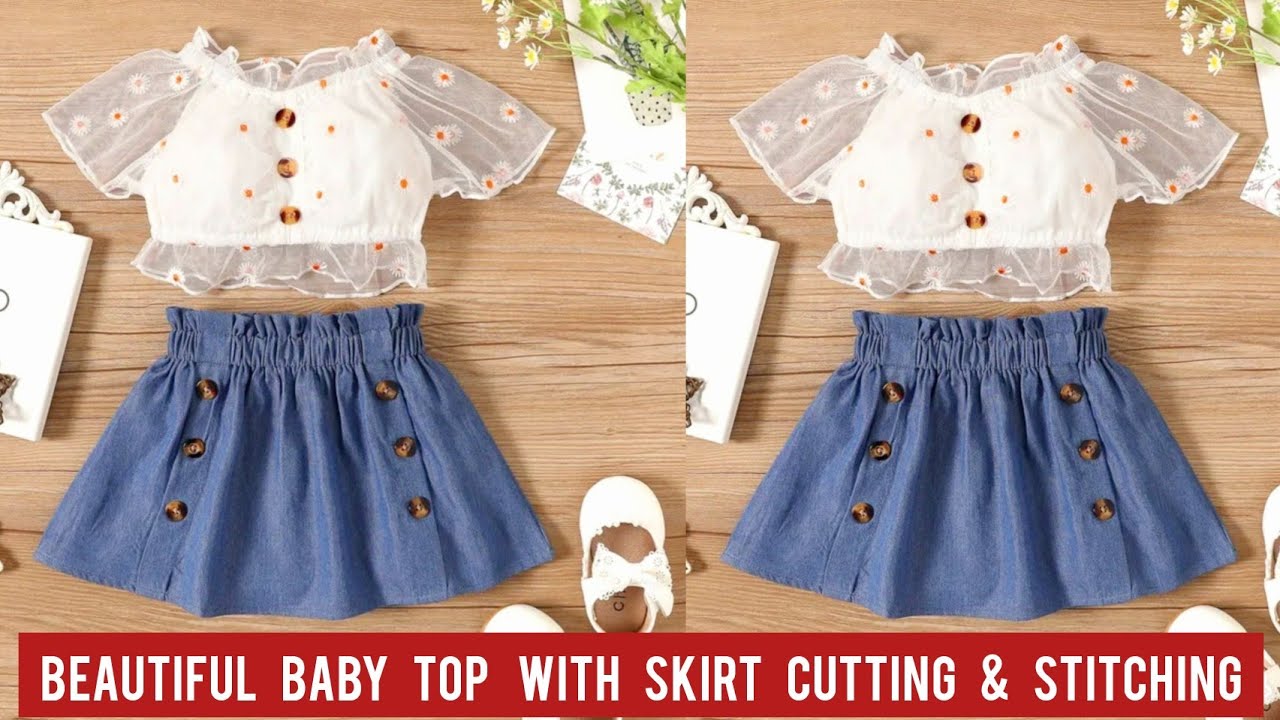 Beautiful Baby Top With Skirt Cutting and Stitching/1-2 Year Old Baby ...