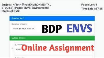 NSOU BDP ENVS Online Assignment Paper Answer New