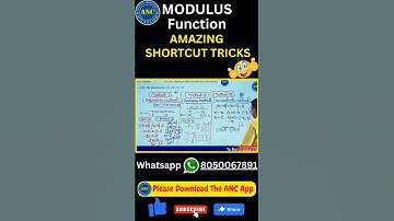 Modulus Function concepts | ‎@AnilNairClasses  | #mathstricks #concepts #modulusfunction #shortcuts