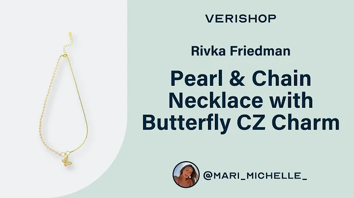 Rivka Friedman Pearl & Chain Necklace with Butterf...
