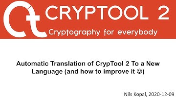 10 -  Automatic Translation of CrypTool 2 To a New Language