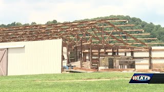 Storm damage in Floyd County preliminarily caused by straight-line winds