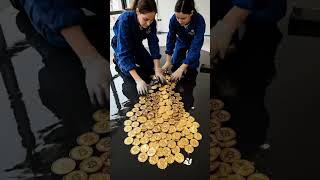 INSANE BITCOIN FLOOR 😍 Money Epoxy Design #crypto #epoxyfloor #shorts