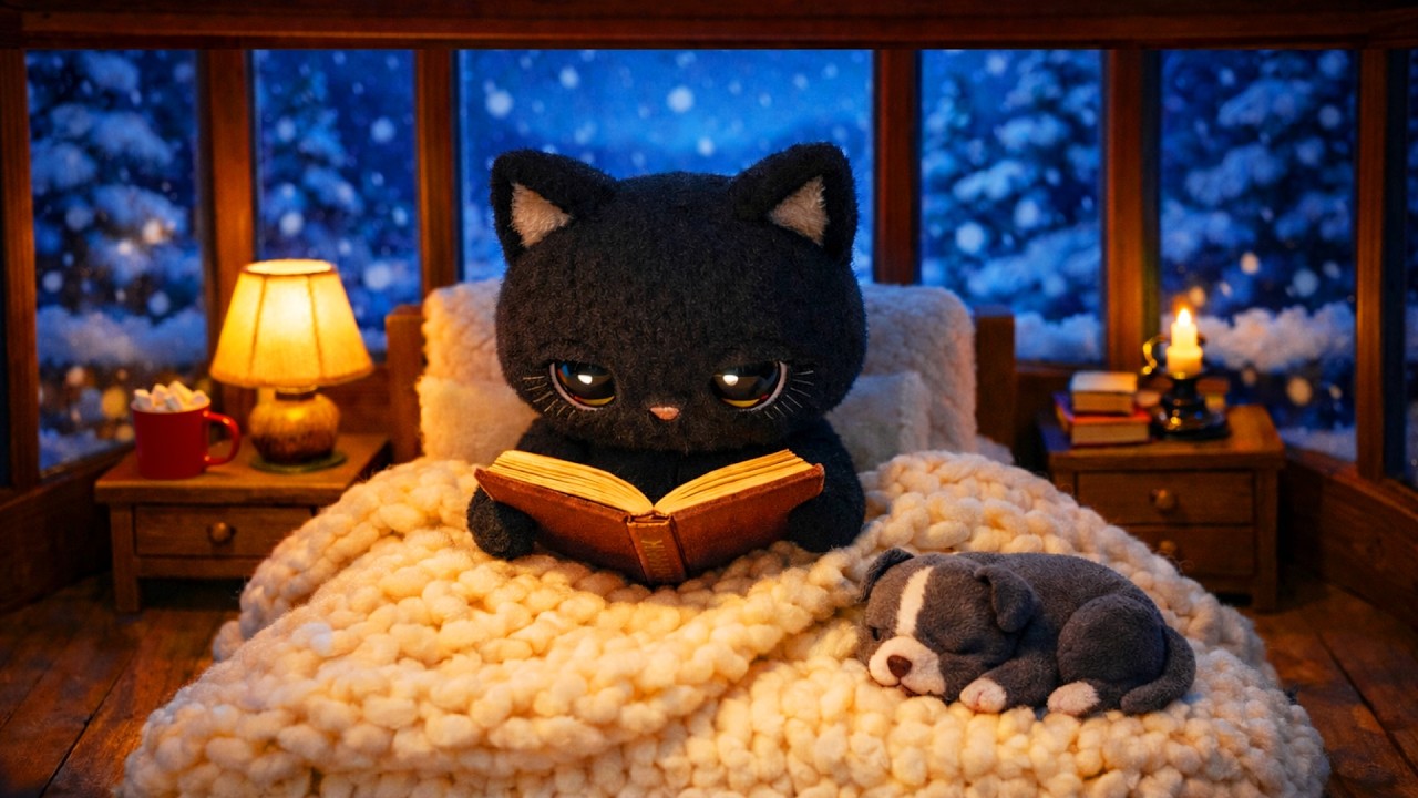 Snowy Cabin Night | Delicate Jazz Lo-Fi for Study & Deep Focus