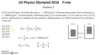 US F=ma Physics Olympiad 2016. First Round. Solutions of problems 1-4 of 25. Mechanics