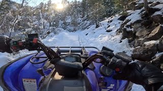 Frozen Forest Trail Atv Pov Winter Adventure
