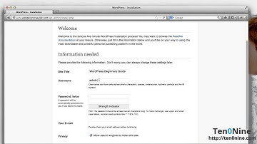 8. Installing WordPress Pt 2 - WordPress Website Setup