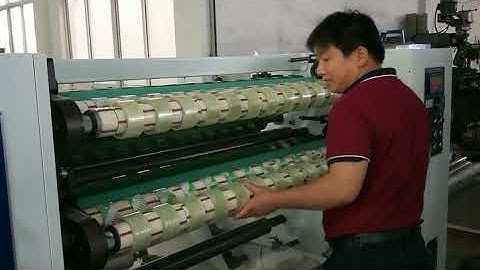 211 transparent bopp tape slitting machine. #TapeMaking #TapeCutting #AdhesiveTape