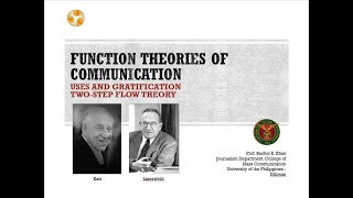 Effects of mass media: Uses and Gratification and the Two-step Flow theory