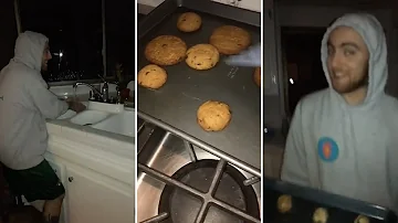 Ariana Grande Baking Cookies With Mac Miller