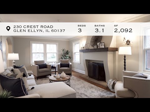 230 Crest Rd, Glen Ellyn, IL home video tour
