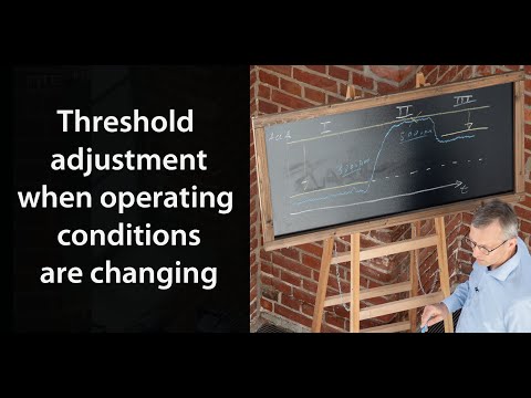 Threshold adjustment when operating conditions are changing