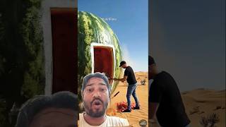 Turning a giant watermelon into a tiny house 🏠#shorts