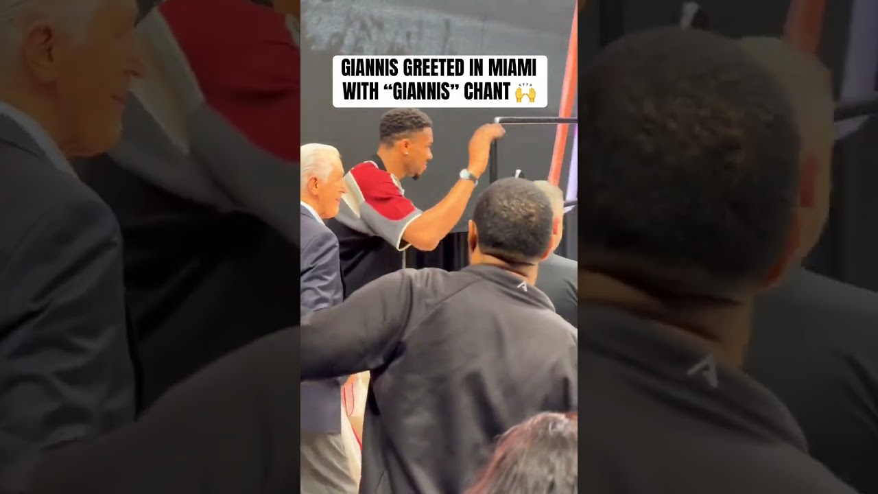 The Miami Heat fans extend a warm welcome to their newest team member Giannis Antetokounmpo! ❤️‍🔥