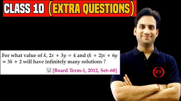 For what value of k, 2x+3y=4 and (k+2)x+6y=3k+2 will have infinitely many solutions ?