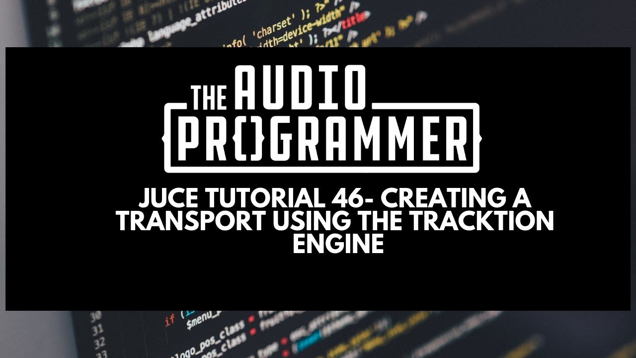 Juce Tutorial 46- Creating a Transport using the Tracktion Engine - YouTube