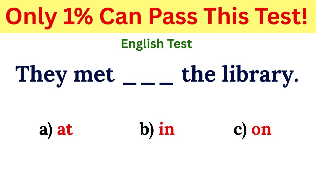 Ultimate English Grammar Test! 99% People Fail This Quiz – Test Your ...
