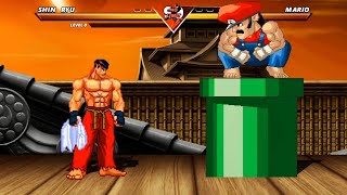 SHIN RYU vs SUPER MARIO - Highest Level Amazing Fight!