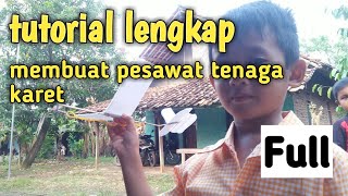 cara membuat pesawat tenaga karet#how to make rubber plane