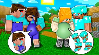 BABY BORN CHALLENGE! Minecraft NOOB vs PRO! 100% TROLLING FAMILY BABY KID WIFE GIRL HACKER GOD