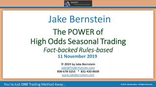 Jake Bernstein - Lecture by Renowned Seasonal Swing Trader