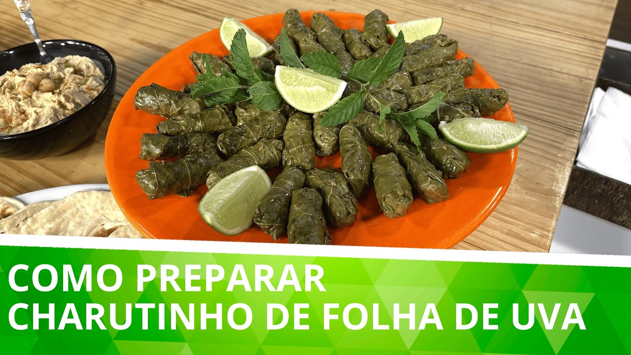 Como preparar Charutinho de folha de uva