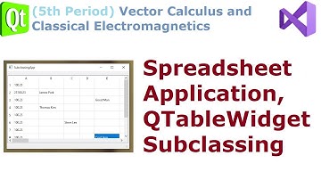 031 - Spreadsheet Application using Qt QTableWidget and Subclassing