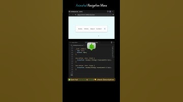 🌐 Animated Navigation Menu Using HTML & CSS #webdevelopment #coding #animation #shorts