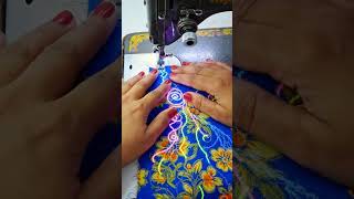 Easy & Simple 3D effect by using bright anchor thread 🥰😍 #aishorts #collab #stitchtricks #shortsfeed