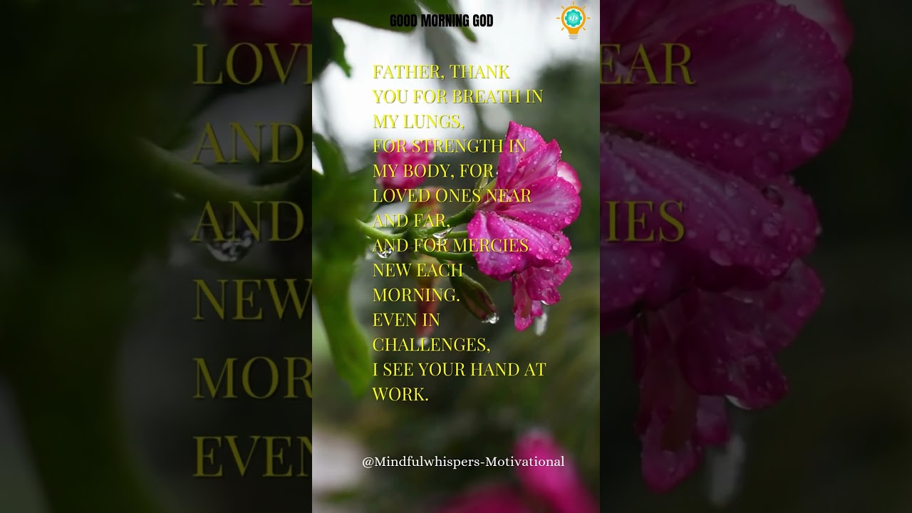 Good Morning God: A Heartfelt Thursday Prayer Of Gratitude