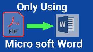👉 How to Convert PDF to Word Using Microsoft Word | Quick & Easy Tutorial