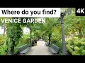 St. Mark&#39;s square to VENICE garden foundation walking tour. 07 October 2021. 4K