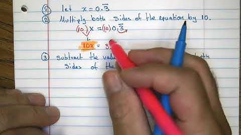 Writing 0.333...as a fraction