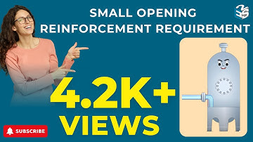 Small Opening Reinforcement Requirement | Nozzle Design | ASME Sec VIII Div 1 | UG-36