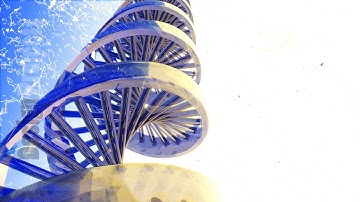 Abstract Loopable Background with rotating abstract DNA