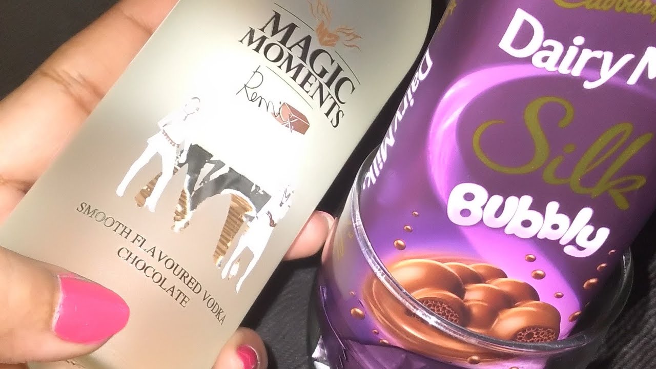 MAGIC MOMENTS Smooth Flavoured Vodka Chocolate Girl Drinking