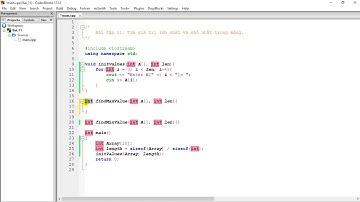 Bài 11: tìm giá trị lớn nhất (nhỏ nhất) trong mảng