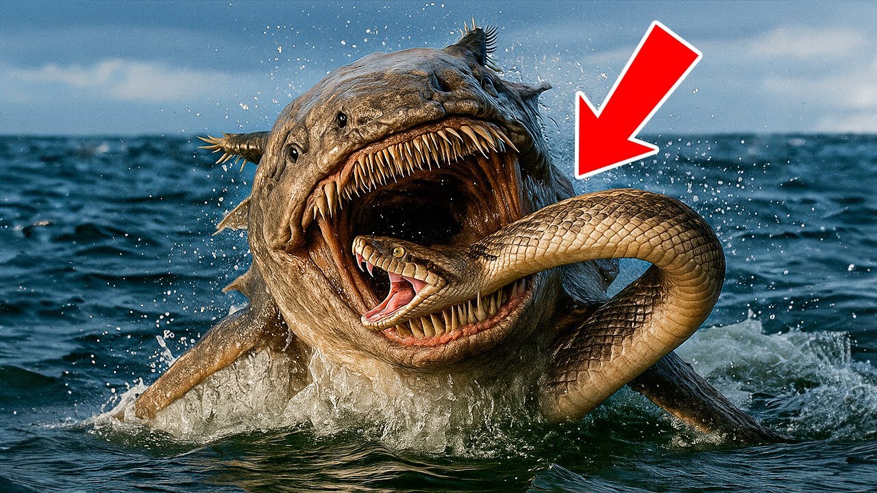 TITAN vs TITAN — MEGALODON Clashes With the World’s Largest Snake - YouTube