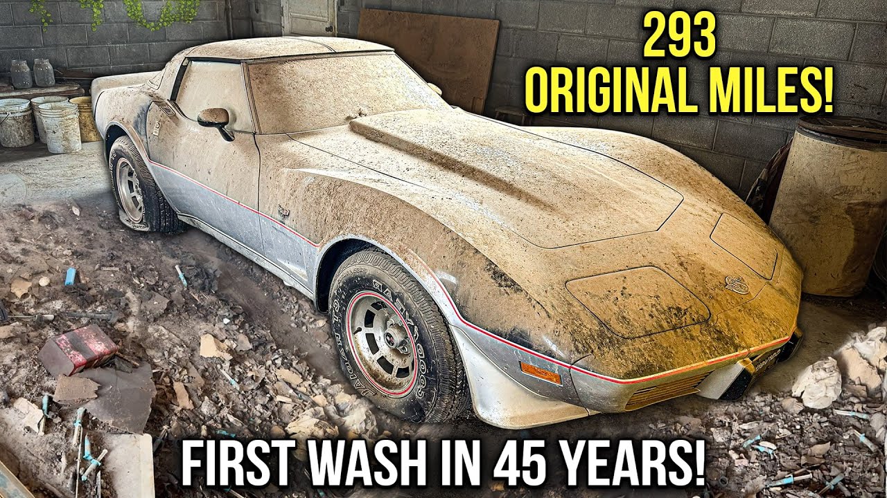 293 Original Miles BARN FIND Corvette Pace Car  First Wash in 45 Years  Satisfying Restoration