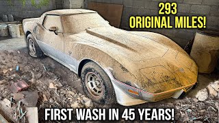 : 293 Original Miles: BARN FIND Corvette Pace Car | First Wash in 45 Years! | Satisfying Restoration