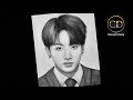 How to draw bts jungkook  step by step pencil drawing easy drawing tutorial 