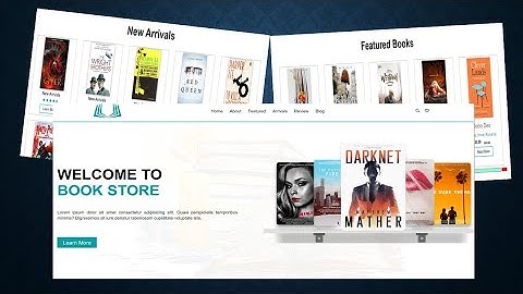 Book Store Website using HTML CSS | Online Book Store - Step by Step