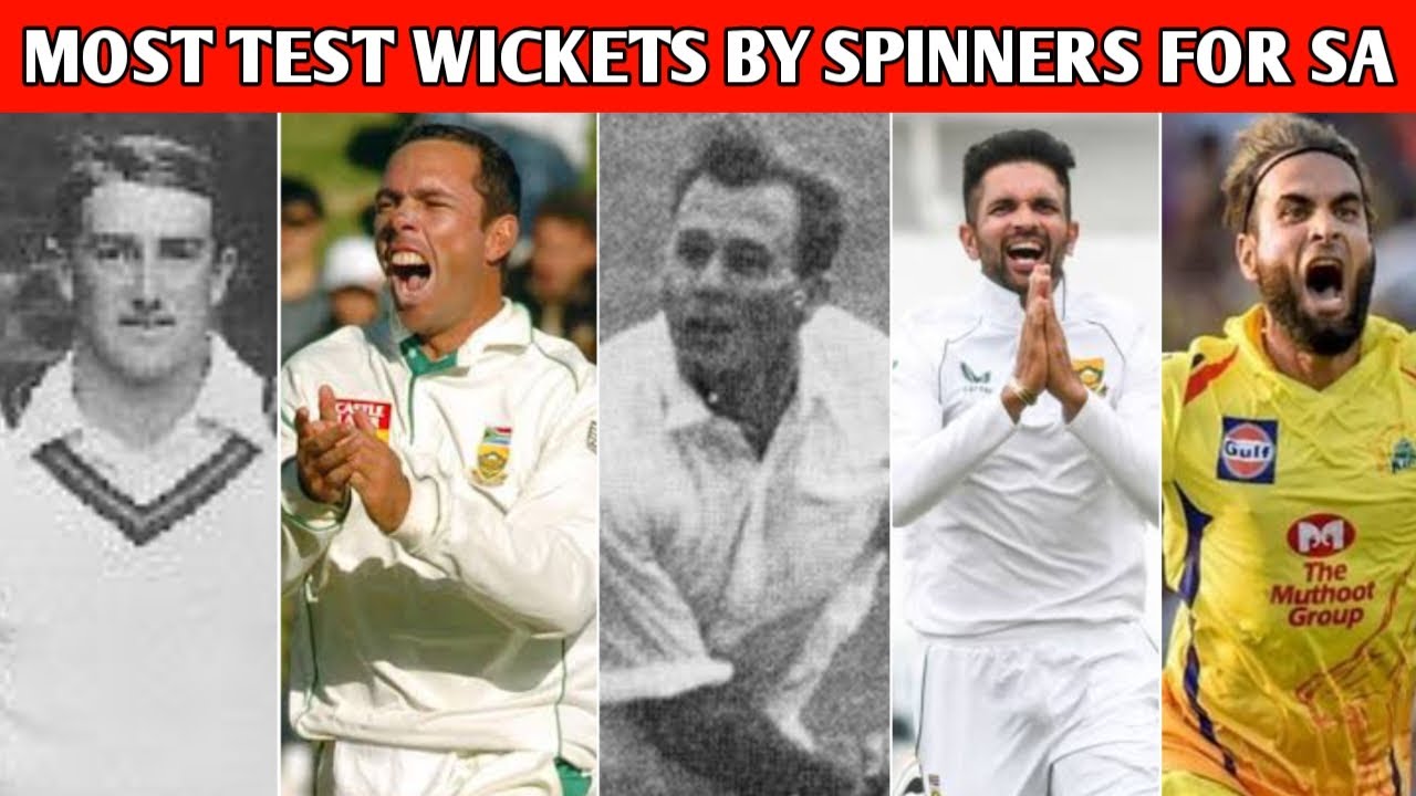 most wickets by Spinners for South Africa in Test cricket history 🔥