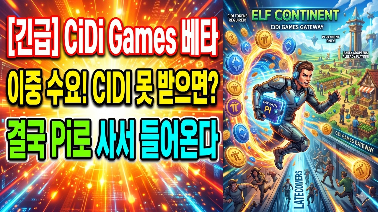 [긴급] CiDi Games 베타에서 보인 이중 수요: CIDI 못 받은 후발 주자는 결국 Pi로 사서 들어온다 - YouTube