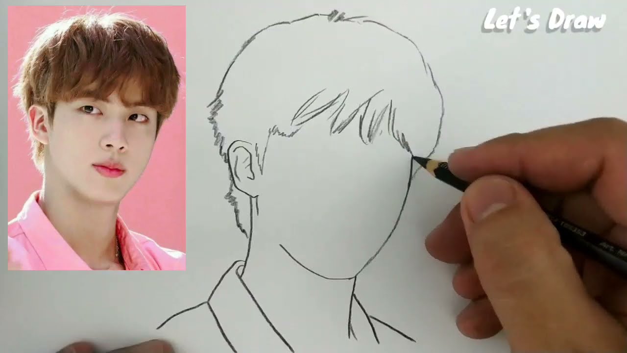 jin bts easy drawing but you draw then give me answer please fast ​ -  Brainly.in