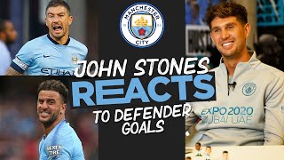 JOHN STONES REACTS TO DEFENDER GOALS! | What did he think of Kompany's smash? His own strikes?